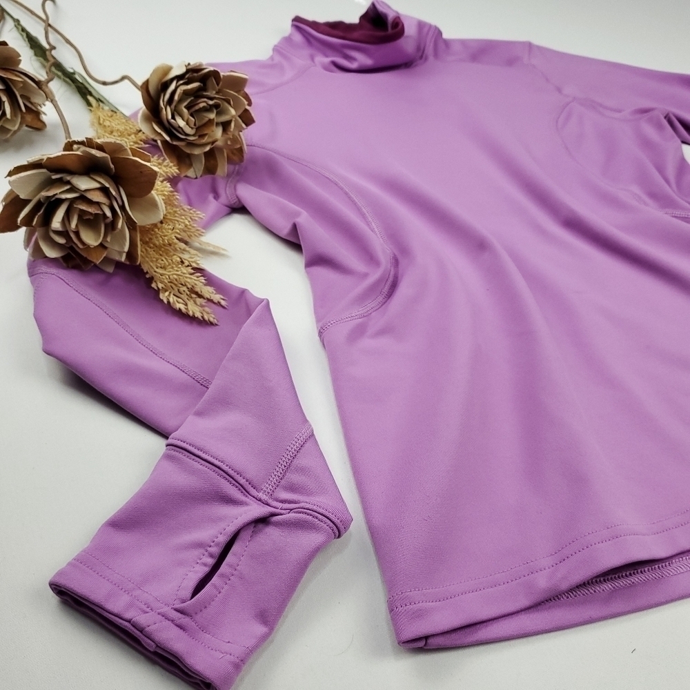 Nike Lavender Mock Turtle Pullover Running Shirt S - Picture 6 of 14